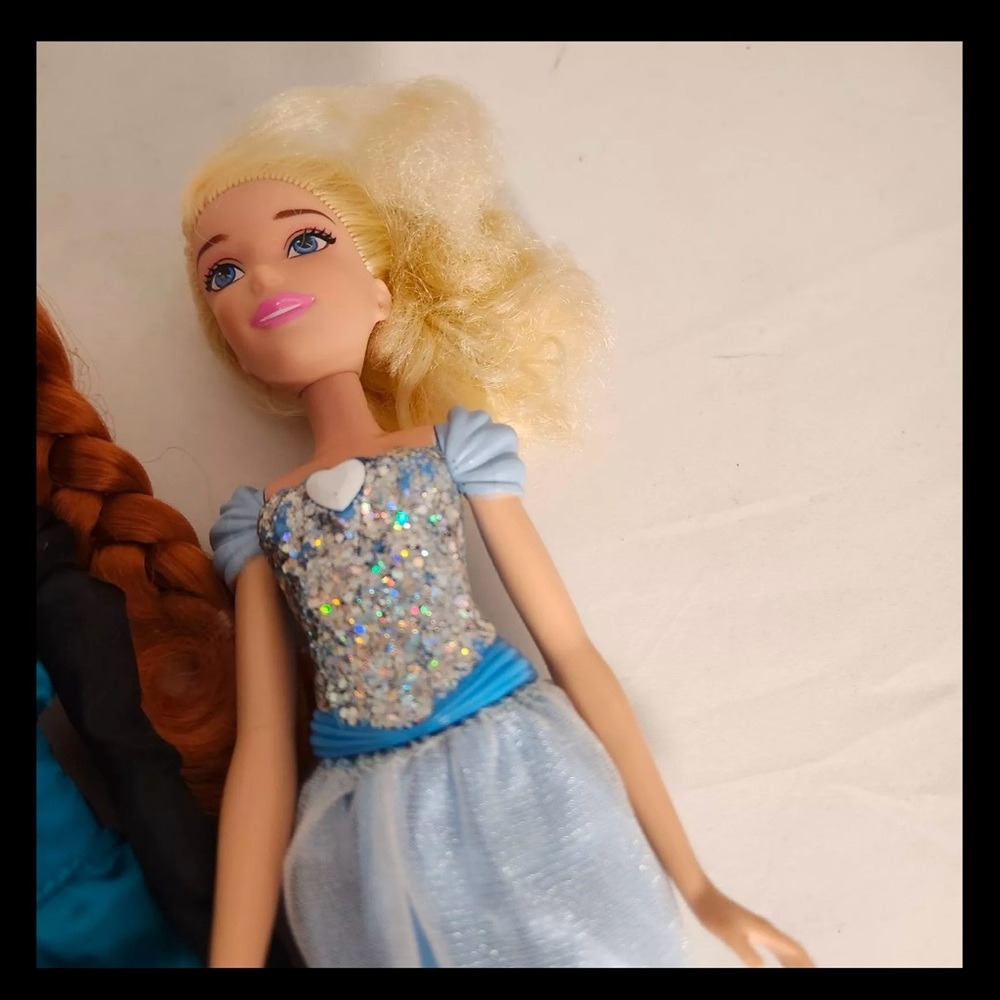 Disney Shimmer And Shine Doll Lot Of 5 Aurora Tiana Belle Anna Cinderella As-Is - Picture 7 of 10